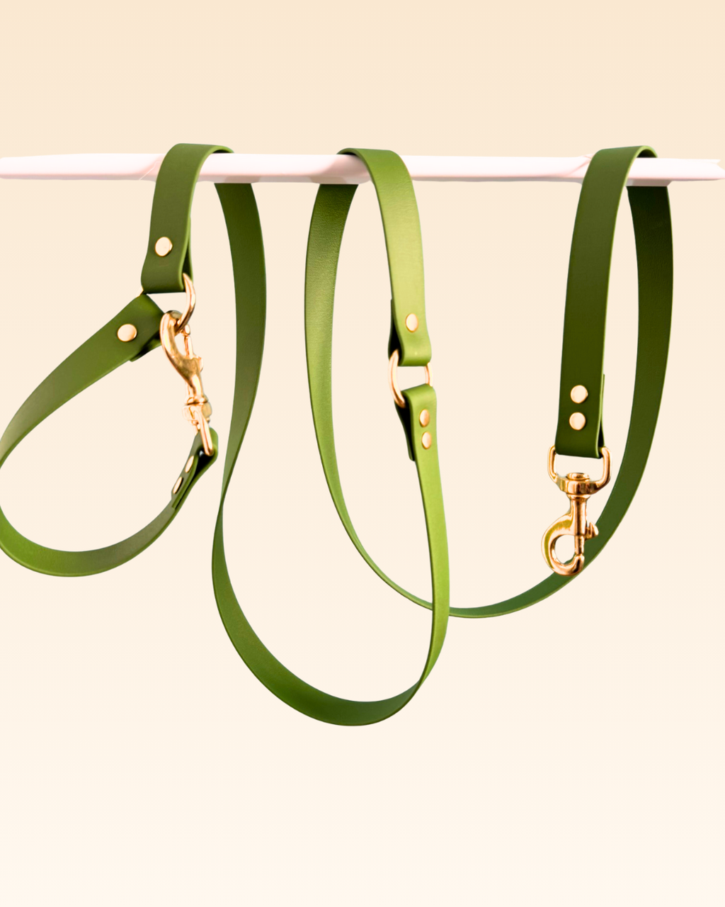 Laisse multi-positions Olive