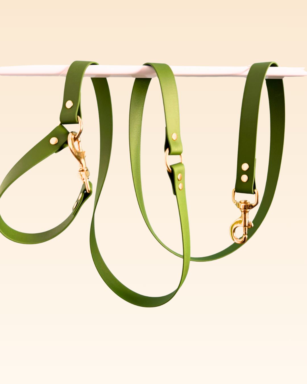 Laisse multi-positions Olive