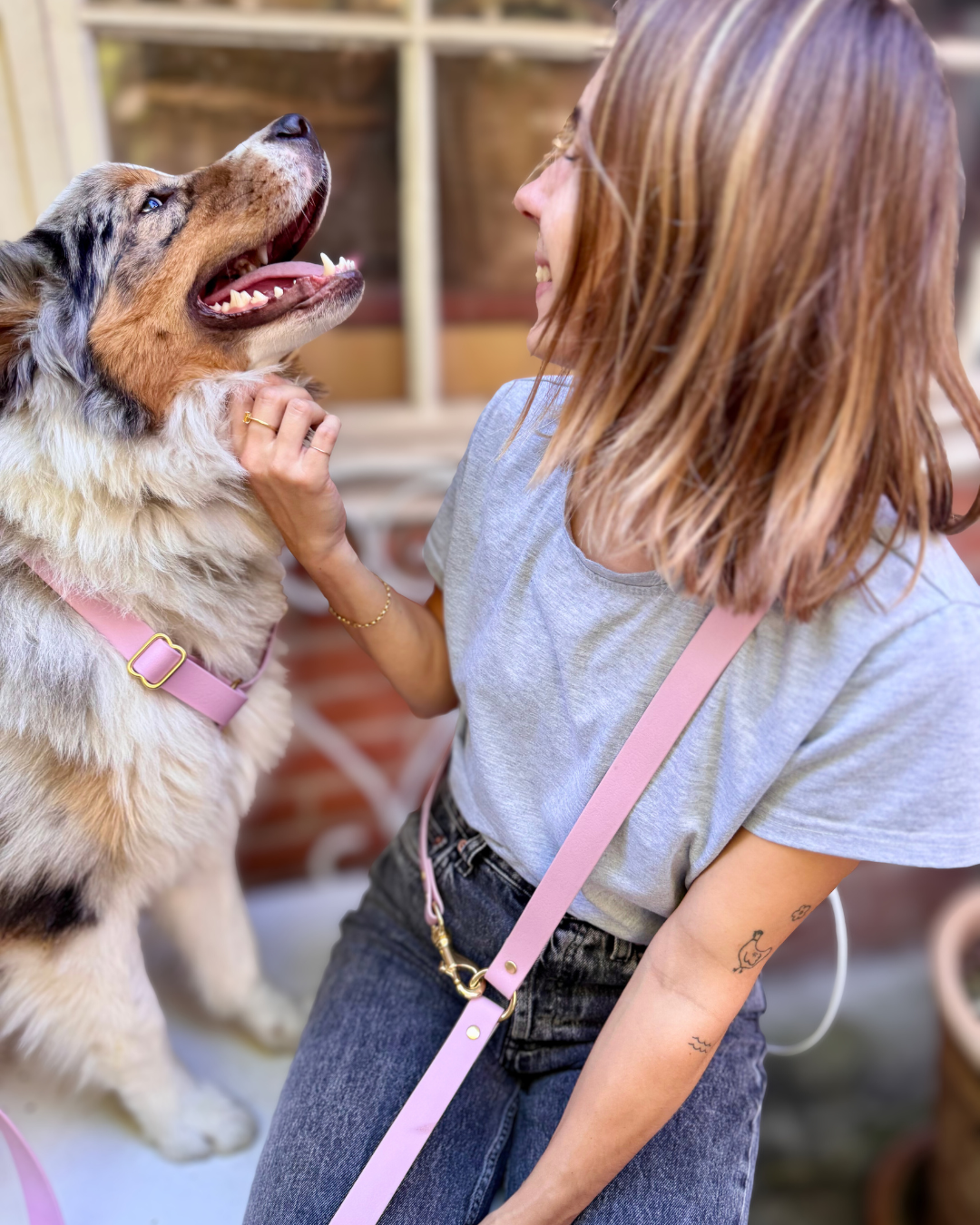 Laisse multi-positions Orchidée