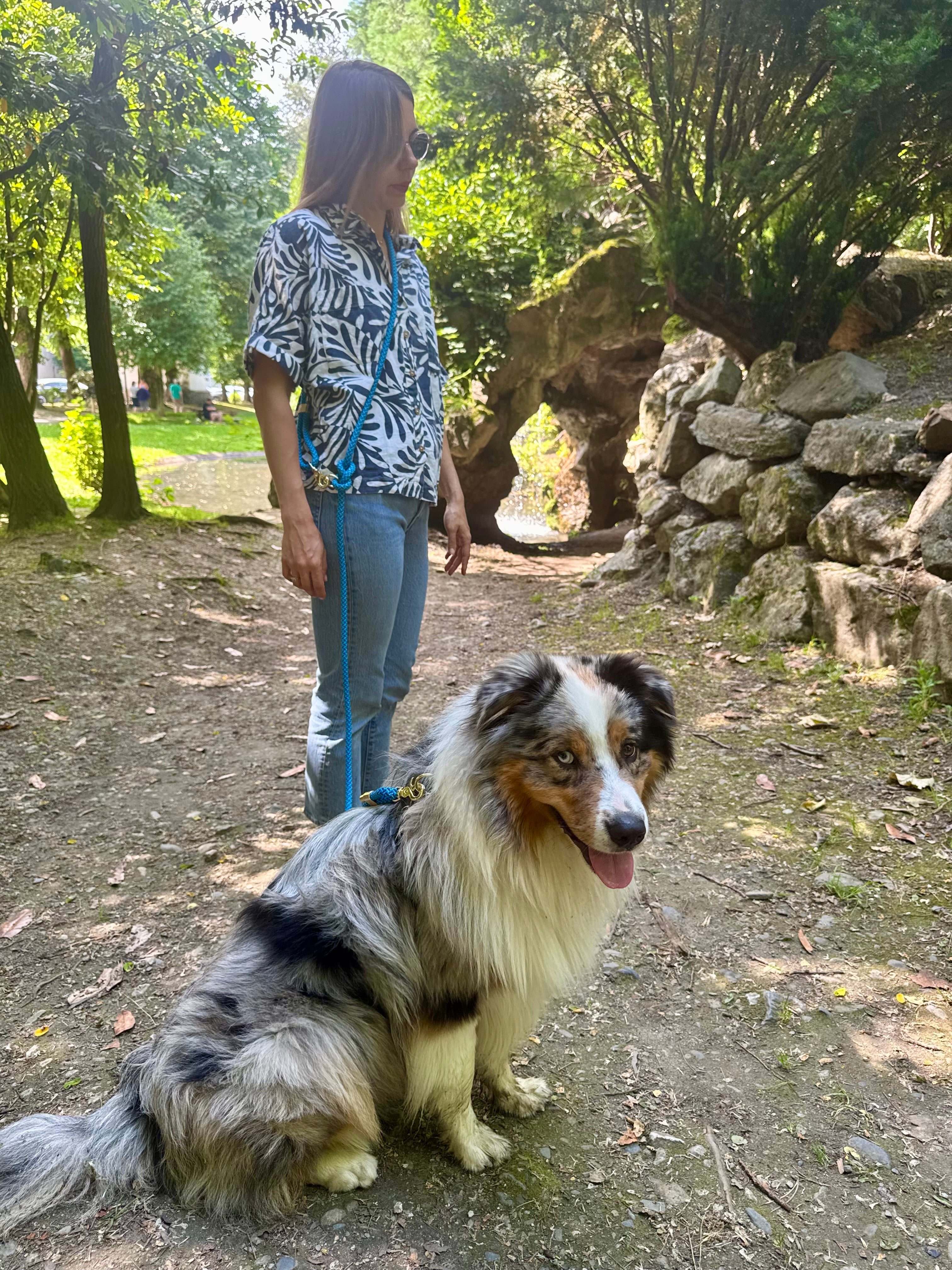 Laisse multi-positions Bleuet