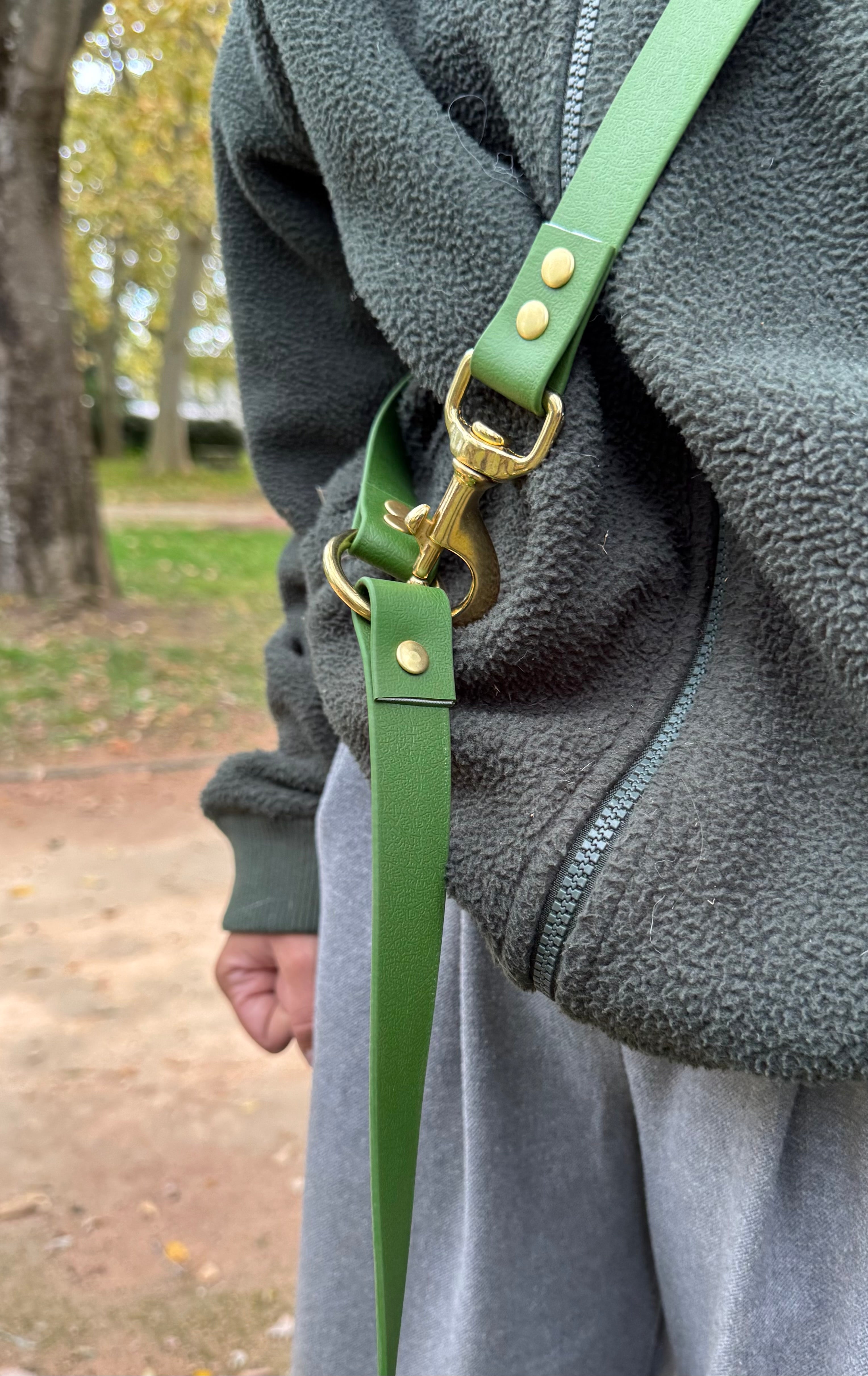 Laisse multi-positions Olive